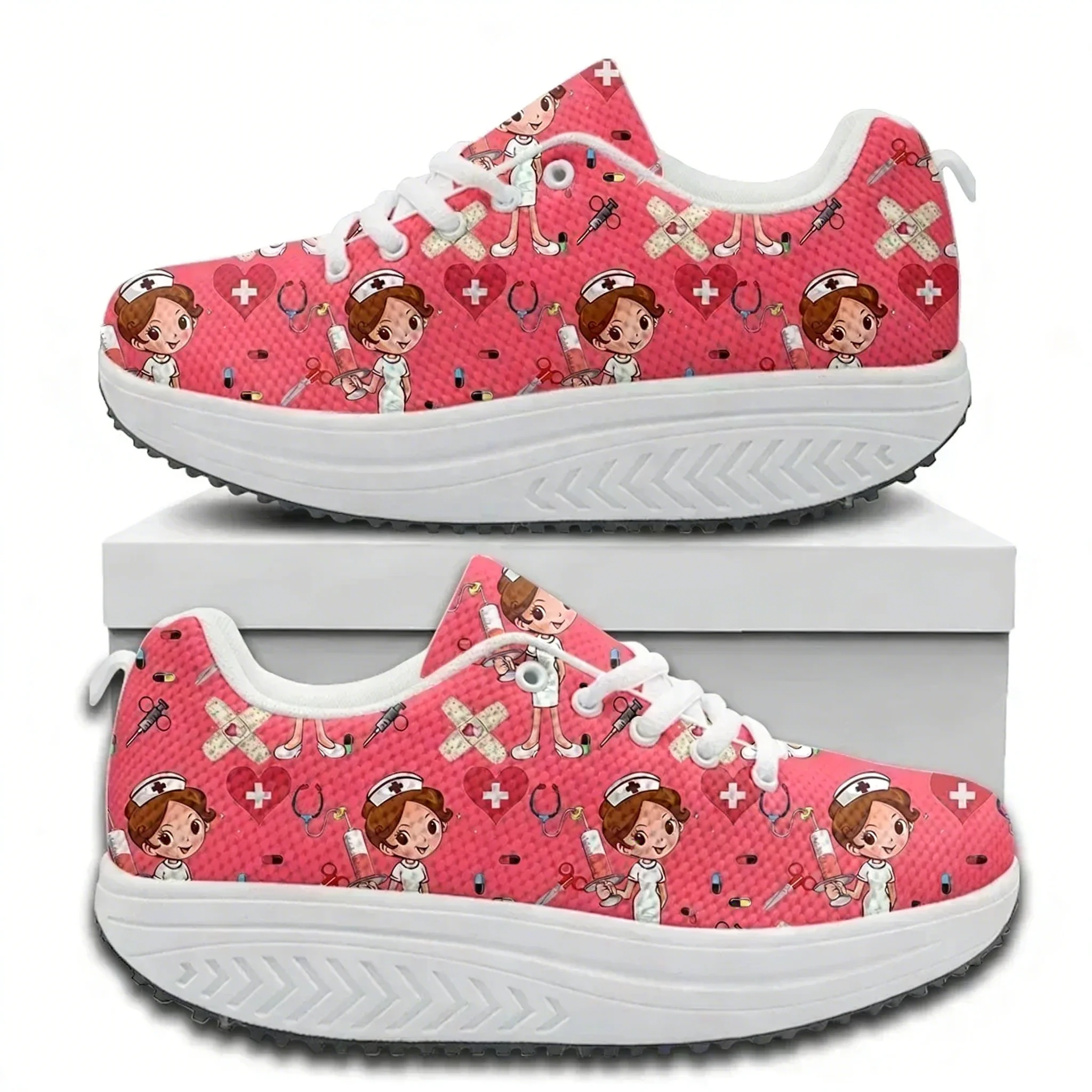 Sneakers Care - Zapatillas de plataforma con cordones cómodas,
