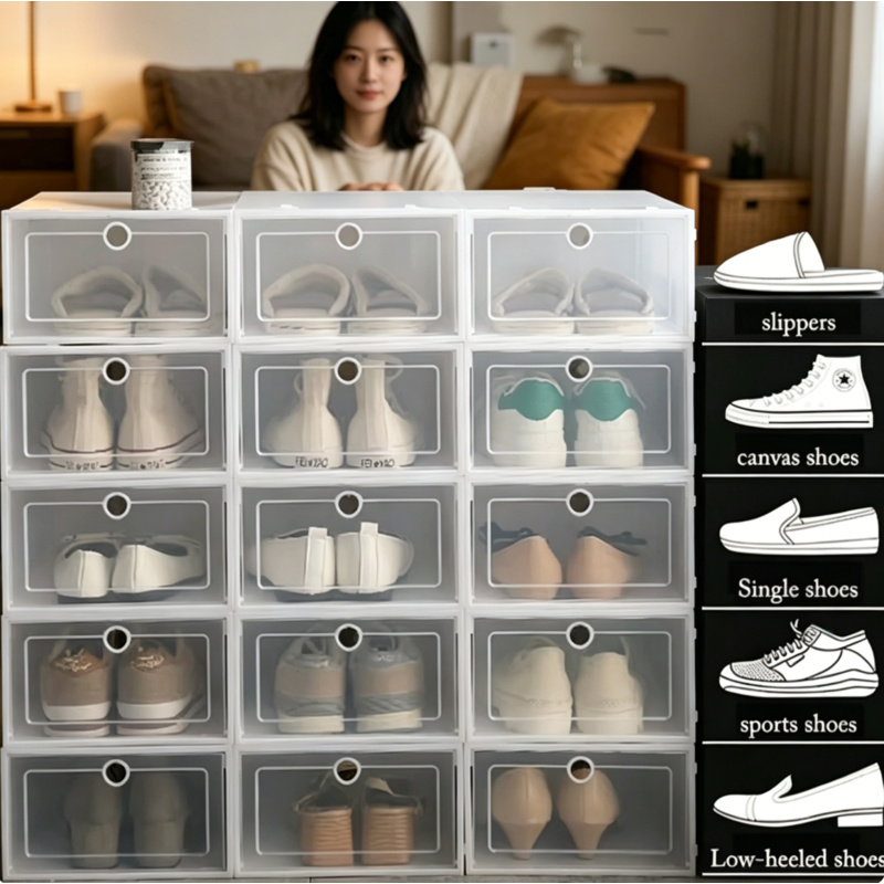 Shoe Box Display - 6 Cajas Organizadoras Transparentes para Zapatos